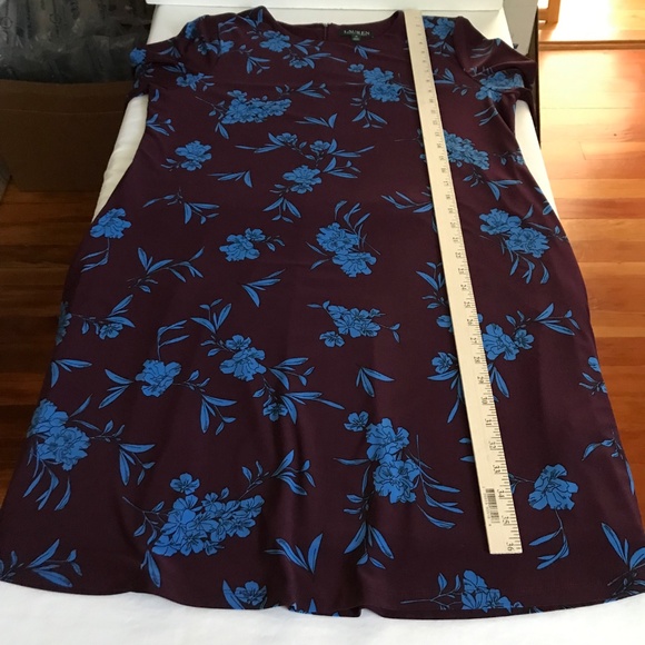 LAUREN RALPH LAUREN Floral Midi Dress 3/4 Sleeve Swing Women’s Plus Size 16 1X - Picture 15 of 16